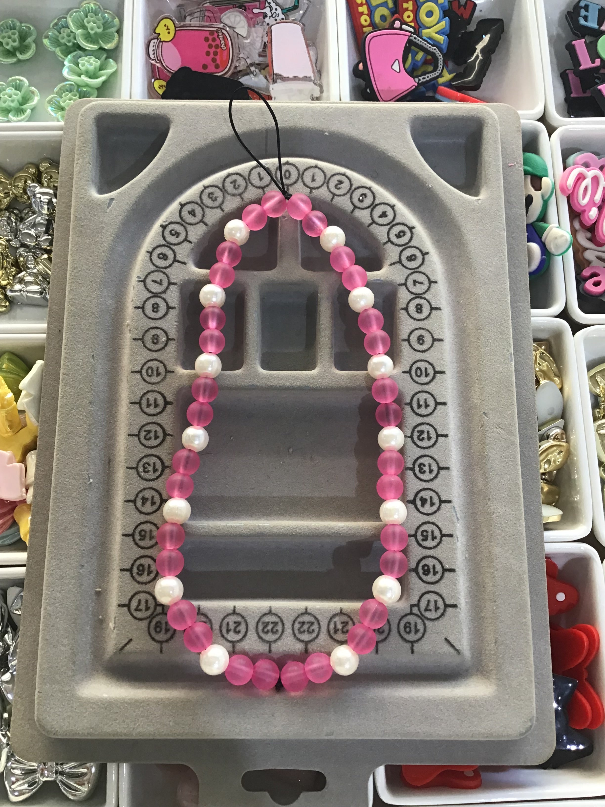 Pink Pearl Phone charm