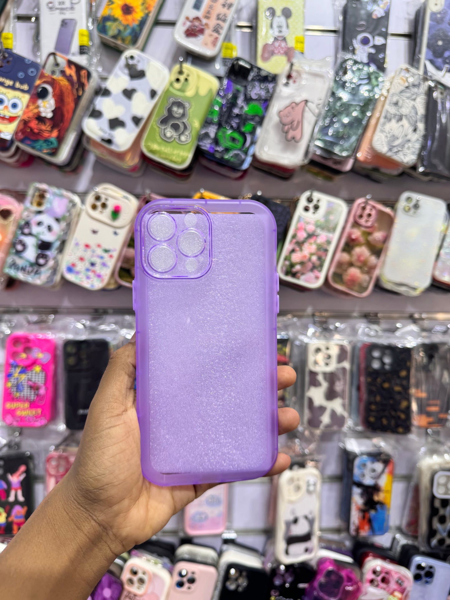 Transperent Camera protection Purple Case For IPhones