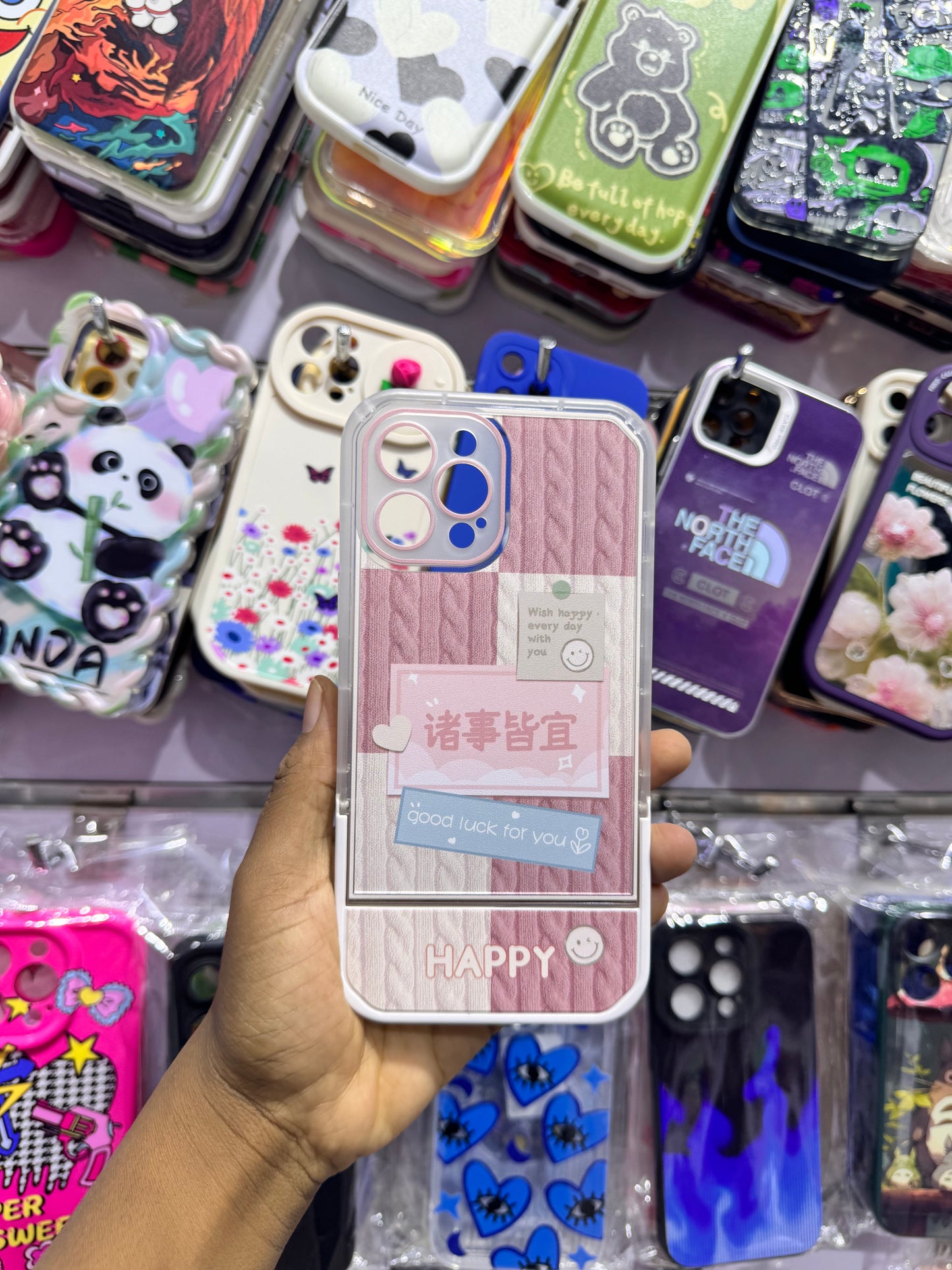 Pink happy Case For IPhones