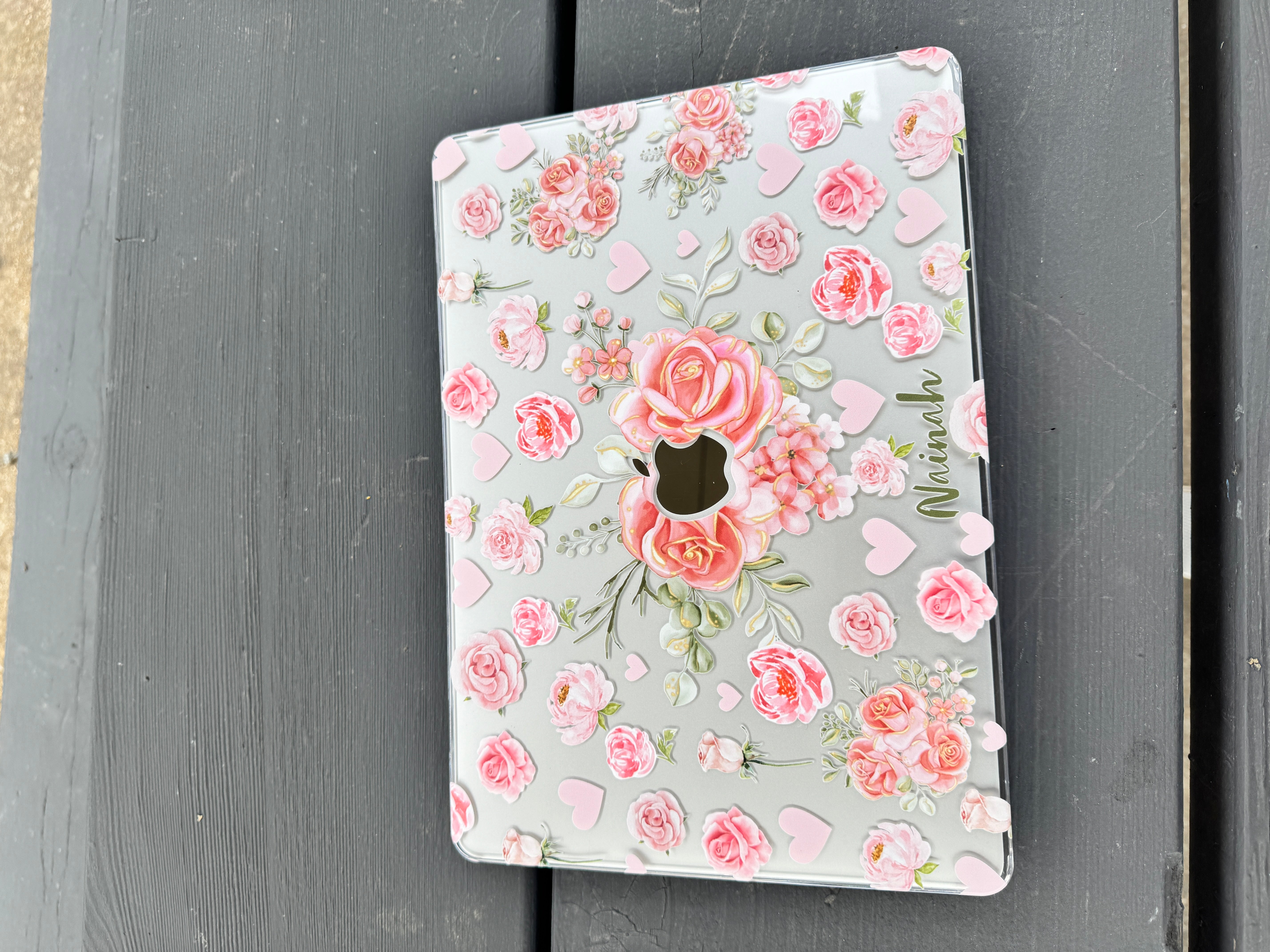 Pink Rose Bouquet MacBook Case