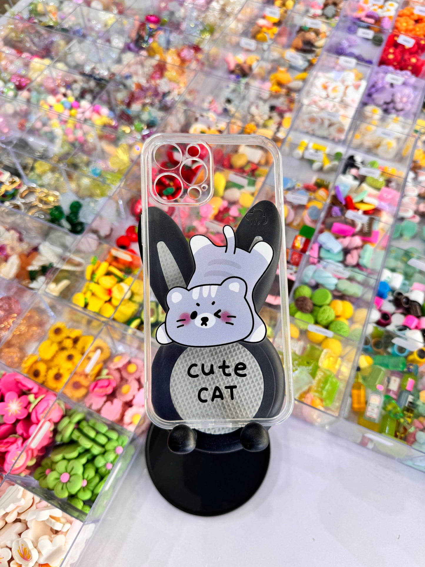 Cute cat Transperent Case For IPhones