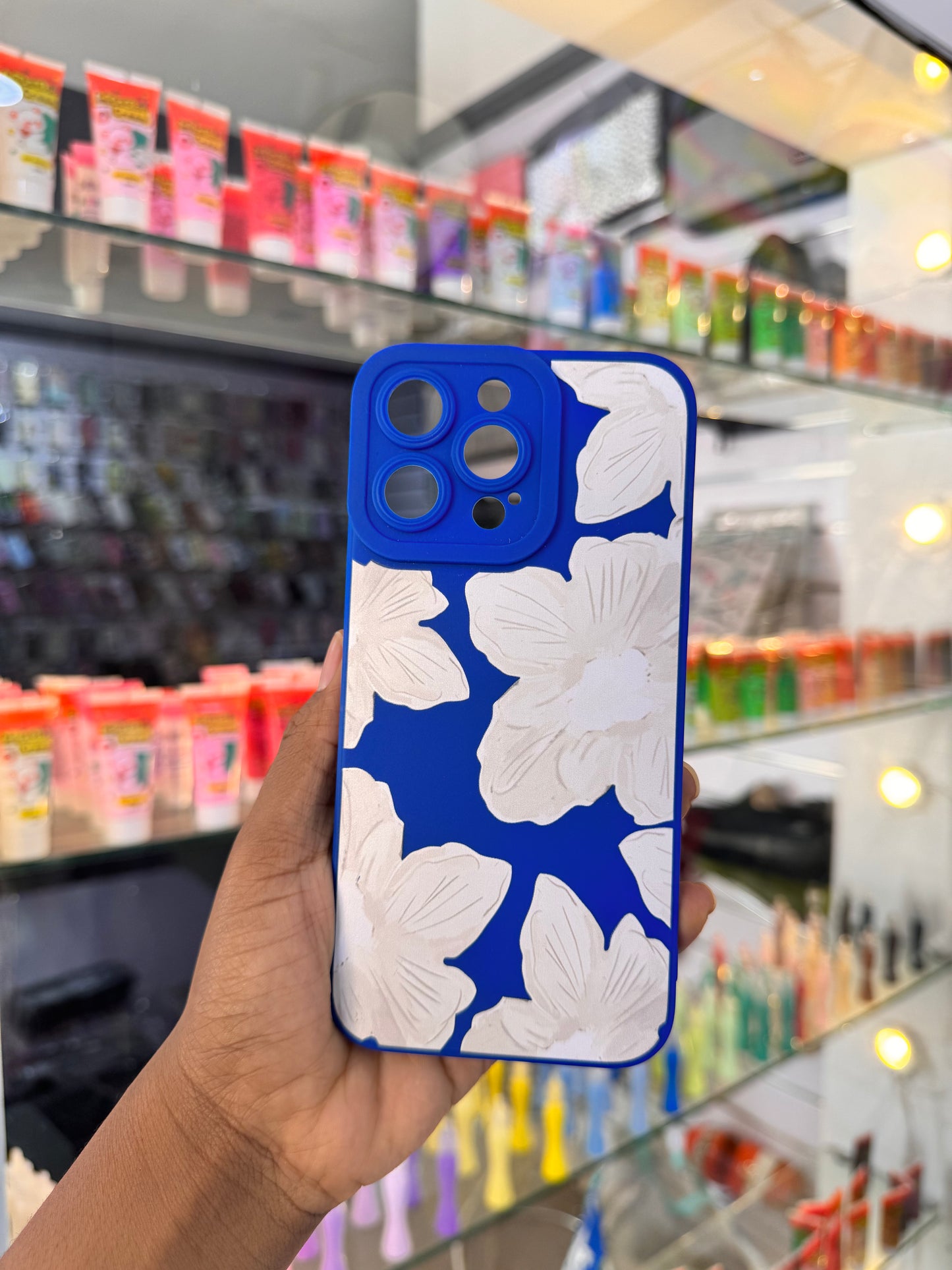 Blue floral Case for iPhone