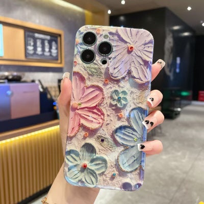 Multicolored Floral Design Case For iPhone 13 Pro