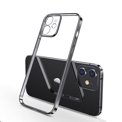Black Camera Protection Glass Case For iPhone 14 plus
