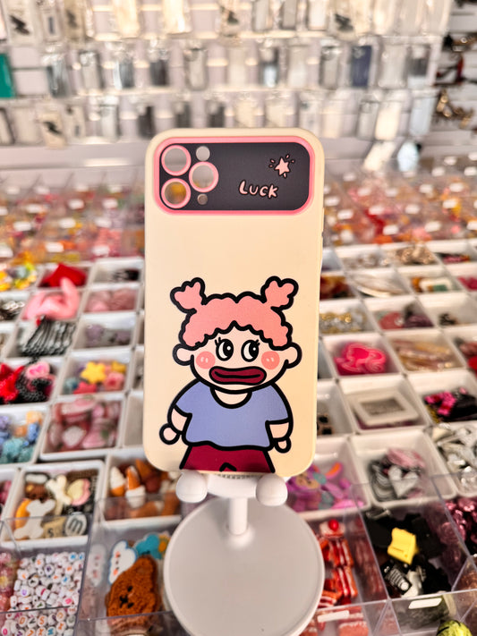 Girl luck cream case for iPhones