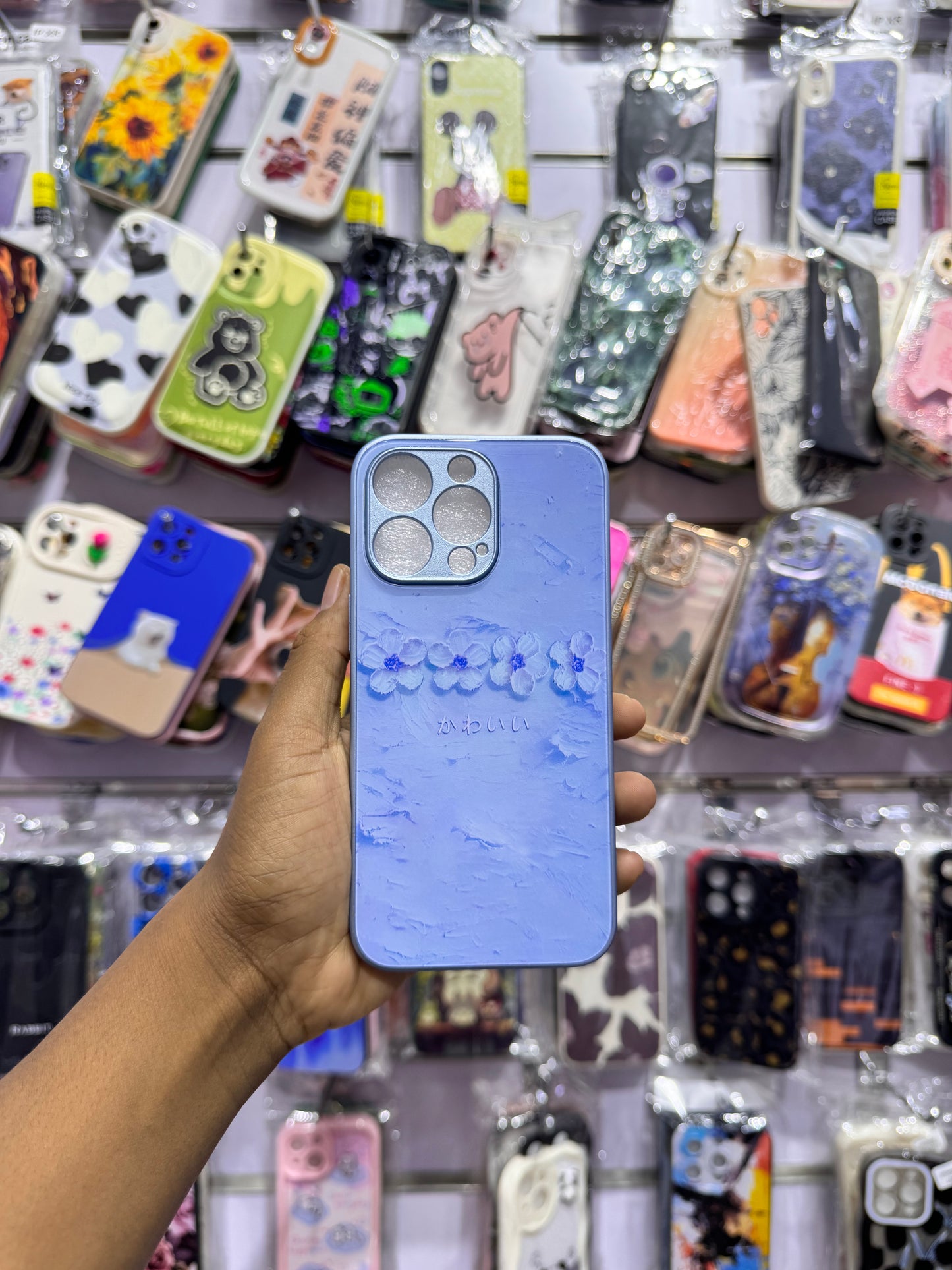 Blue Floral Case For IPhones