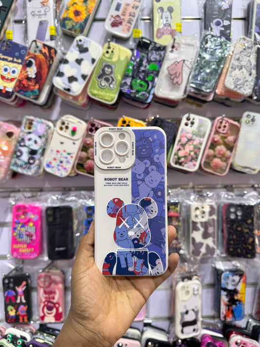 Blue Robbot Bear Case For IPhones