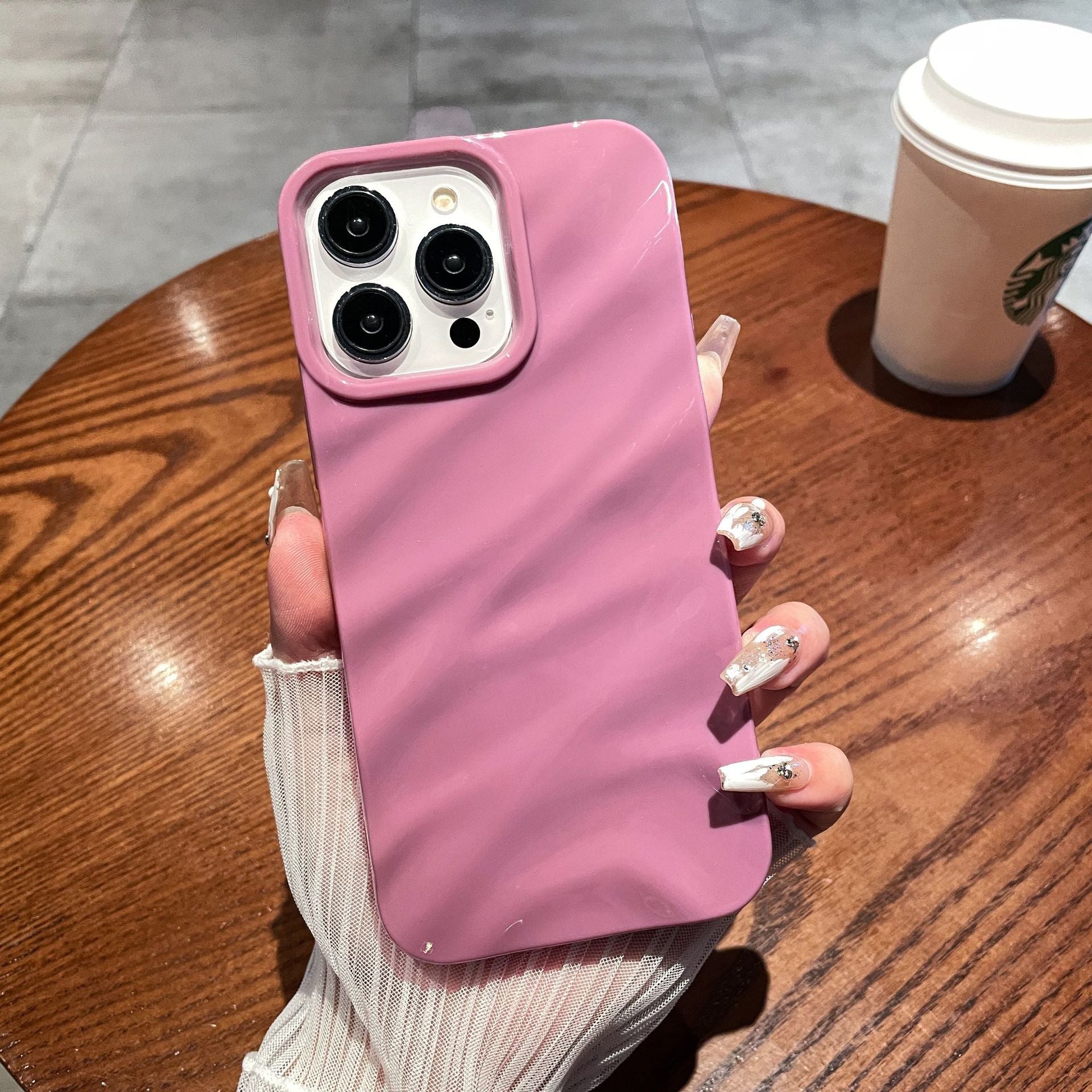 Purple Pleated wrinkles  Case For iPhone 13