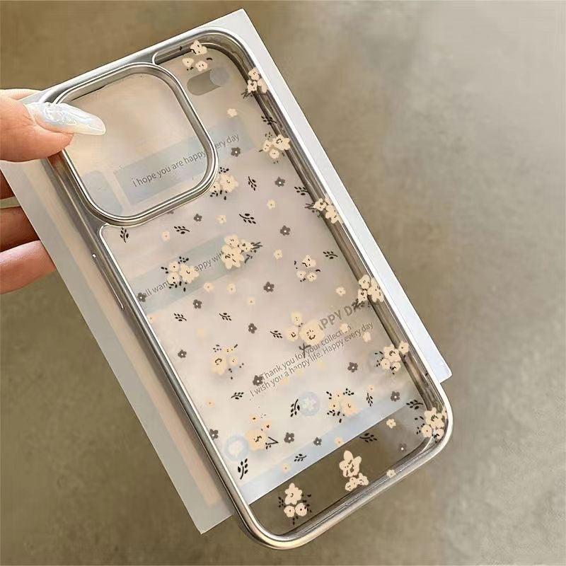 Nude Floral Case For iPhone