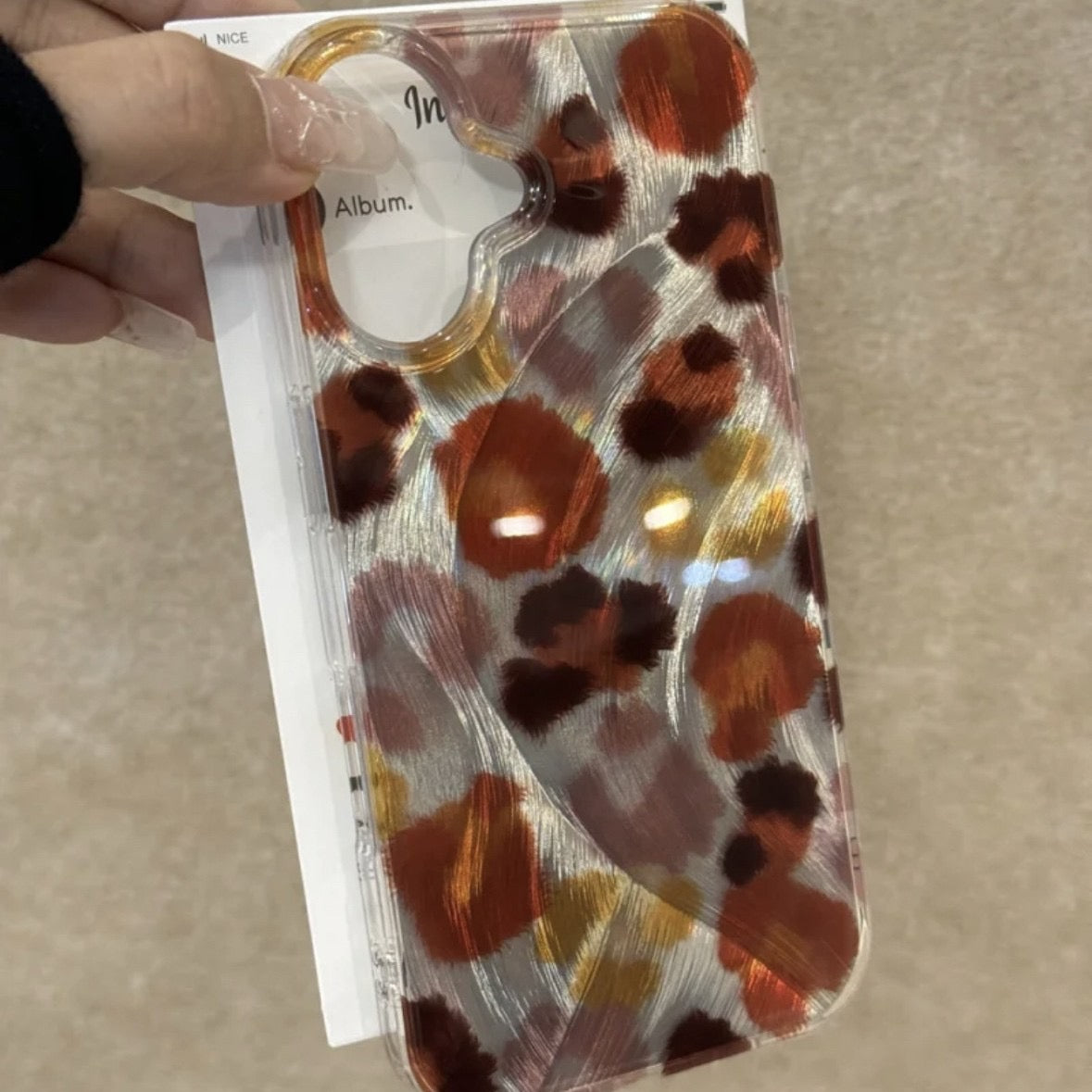 Contrast leopard print  Case for iPhones