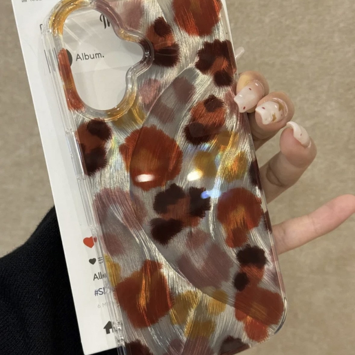 Contrast leopard print  Case for iPhones