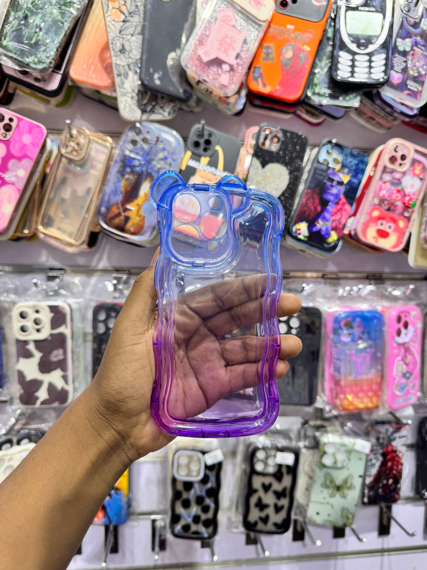Transparent bear Ears Case For IPhones