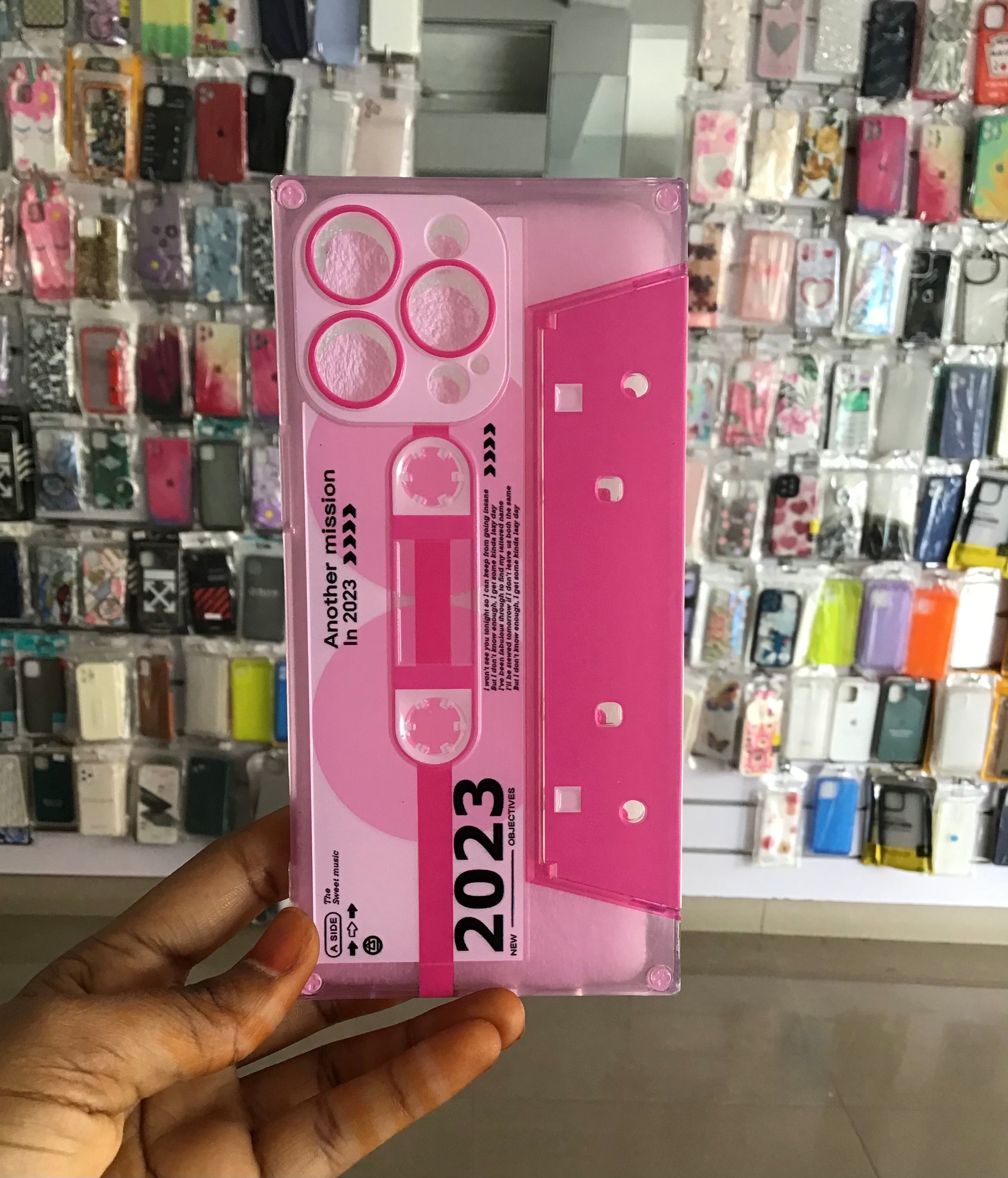 Pink Cassette Case For iPhone 14 Promax