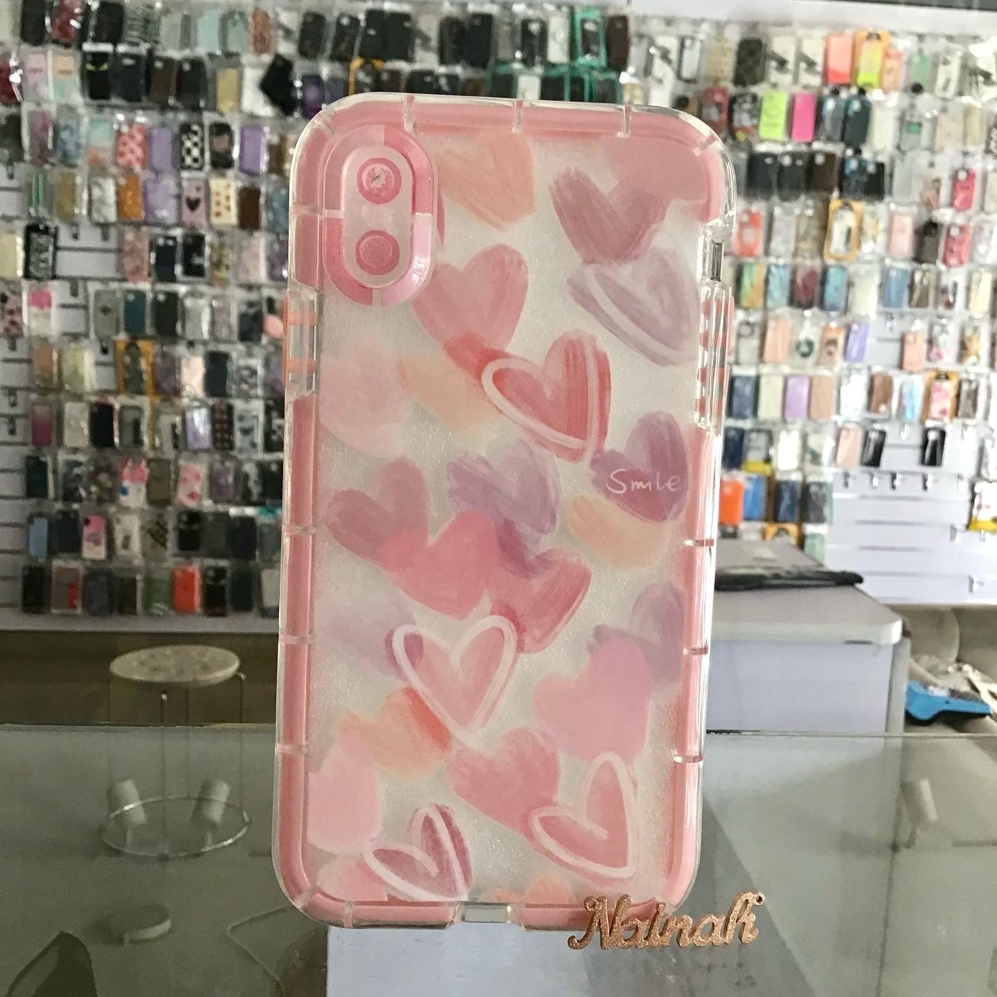 Pink Heart Case For iPhone X Max