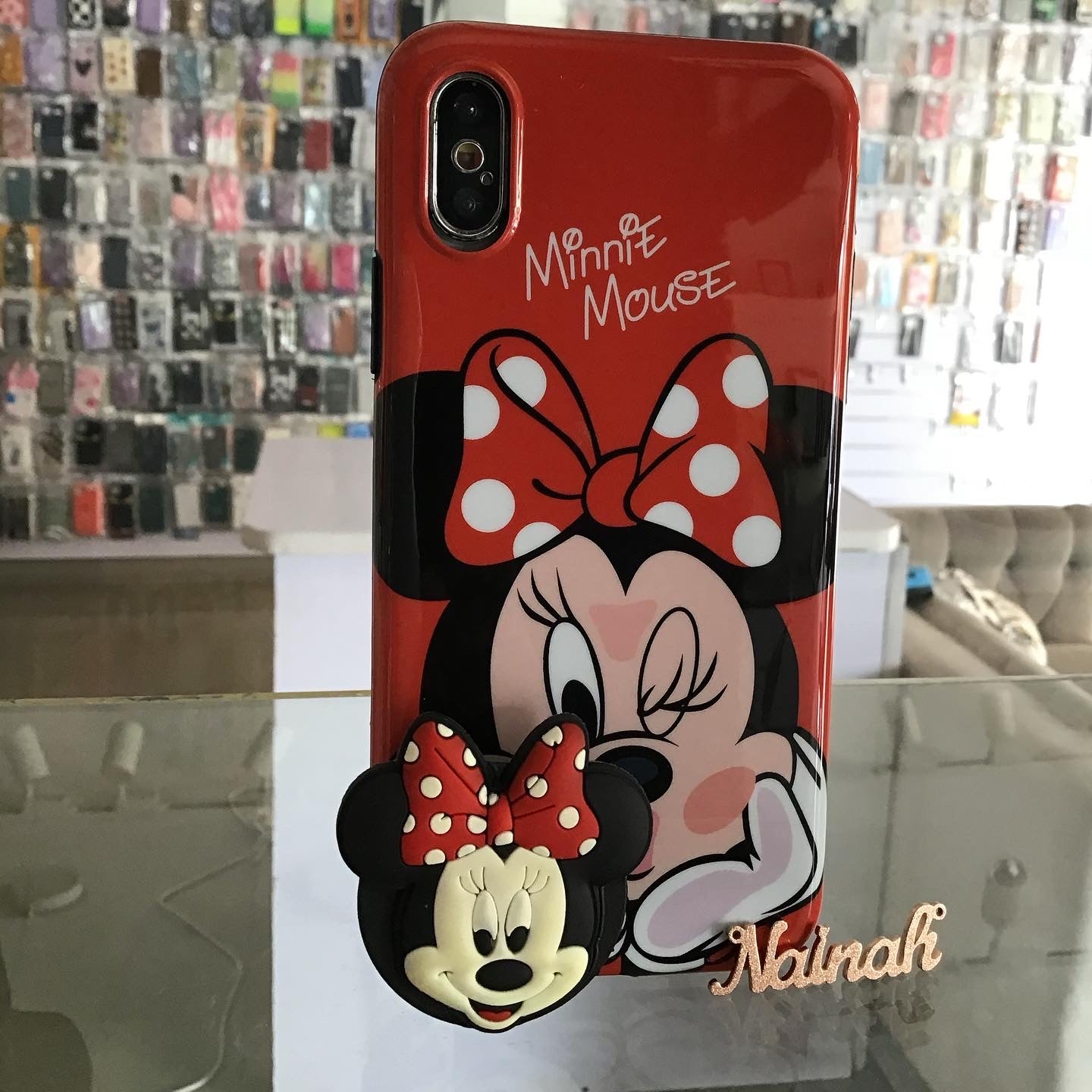 Red Minnie Mouse Case For iPhone XS