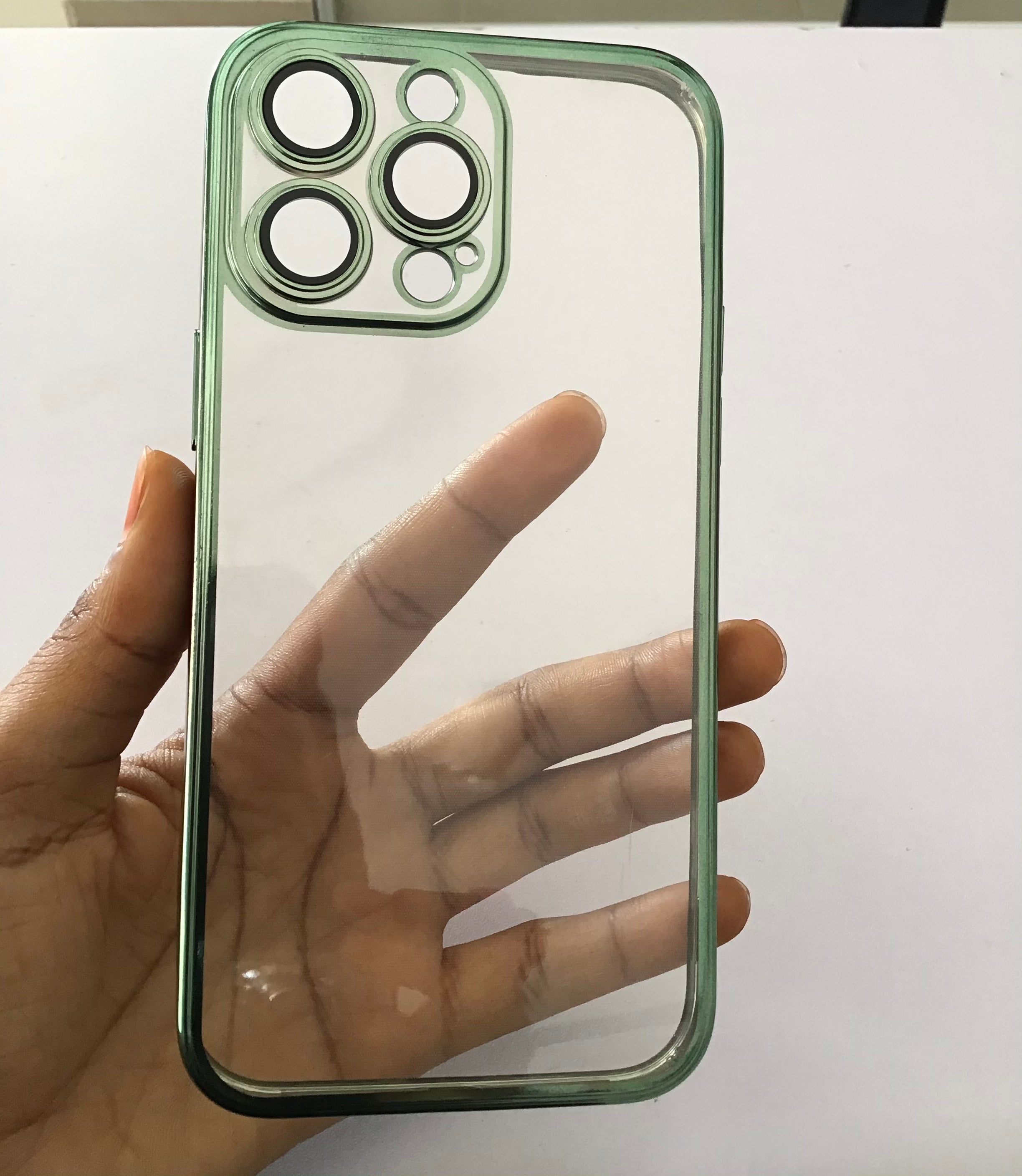 Green Transparent Camera Protection Case