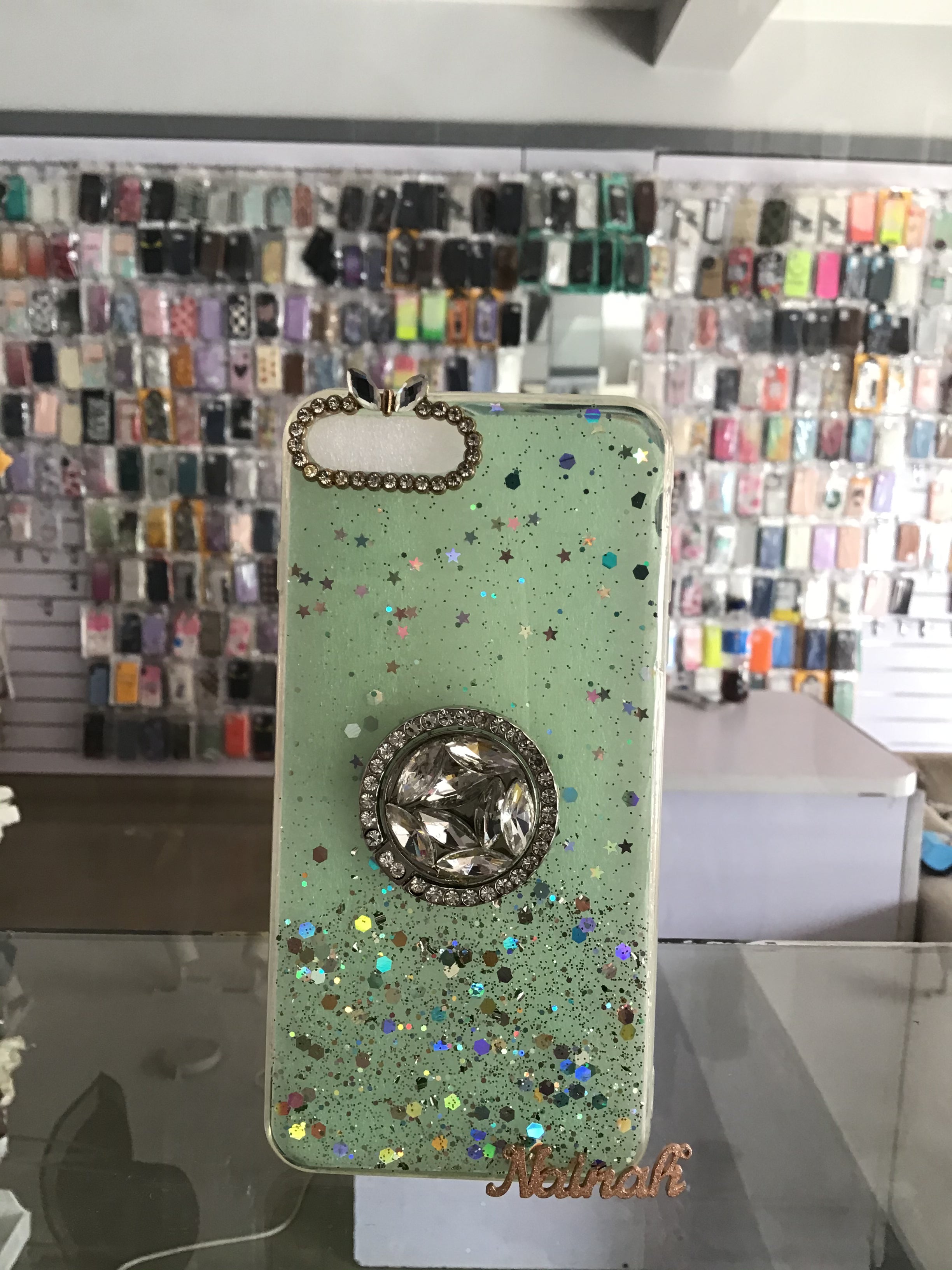 Green  Glitter Case For iPhone 7/8 plus