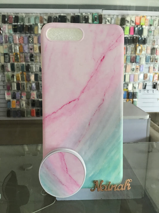 Pink marble case With Grip Case  For iPhone