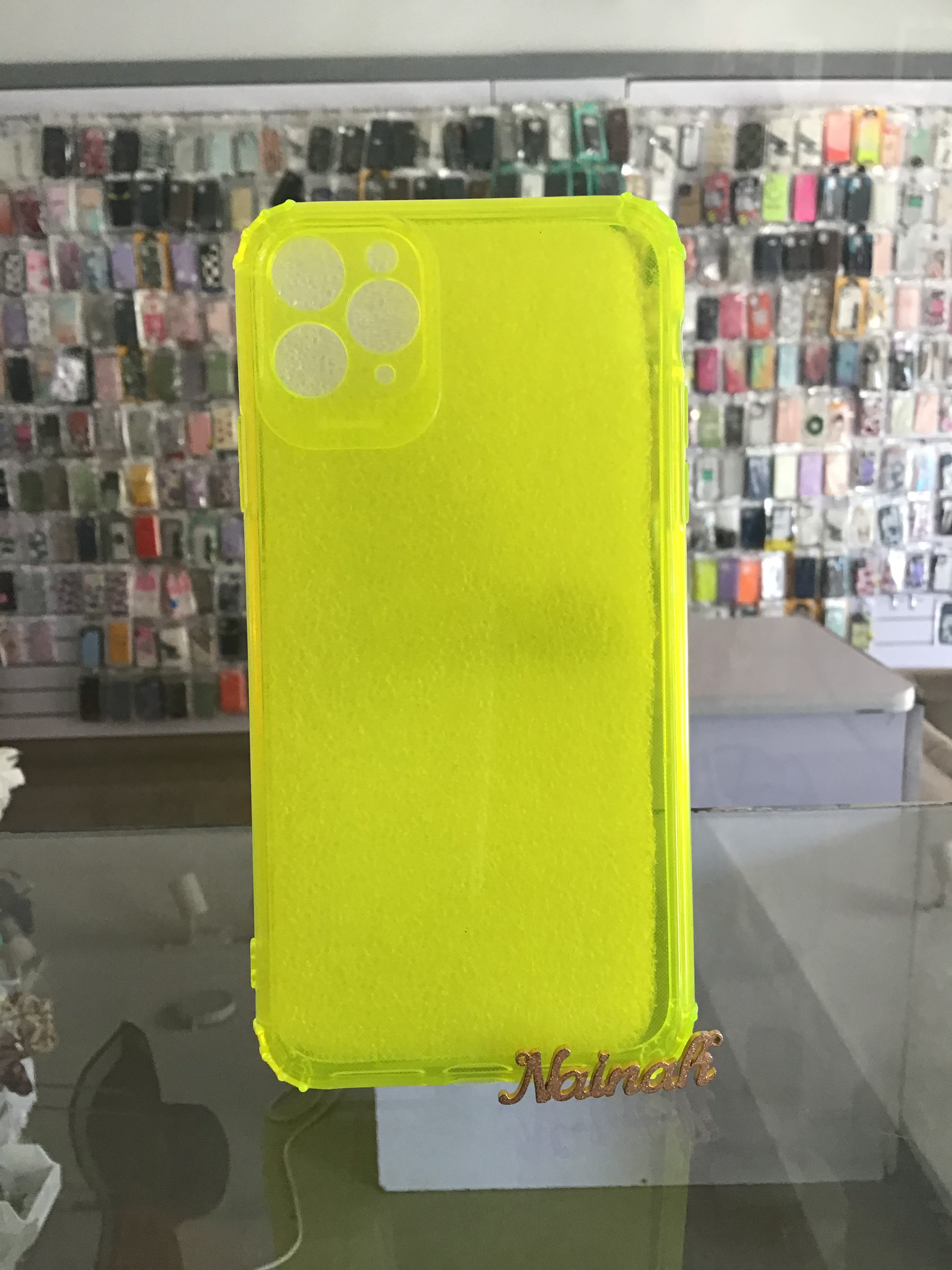 Yellow Silicone Bumper Edge Camera Protection Case  For iPhone 11 Pro Max