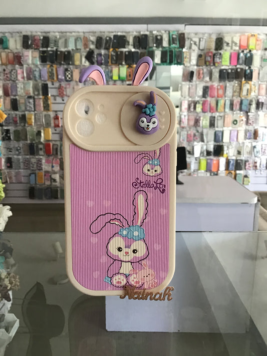 3D Purple Bunny Case For iPhone