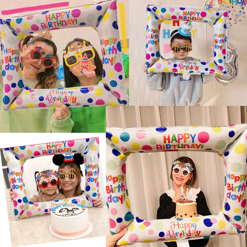 Photo Frame Foil Happy Birthday Ballons