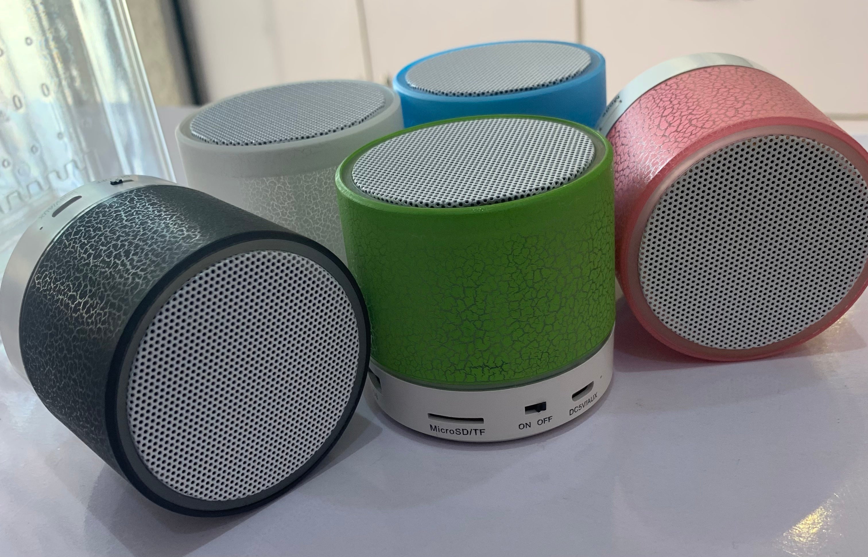 Green Small Steel Portable Speakers