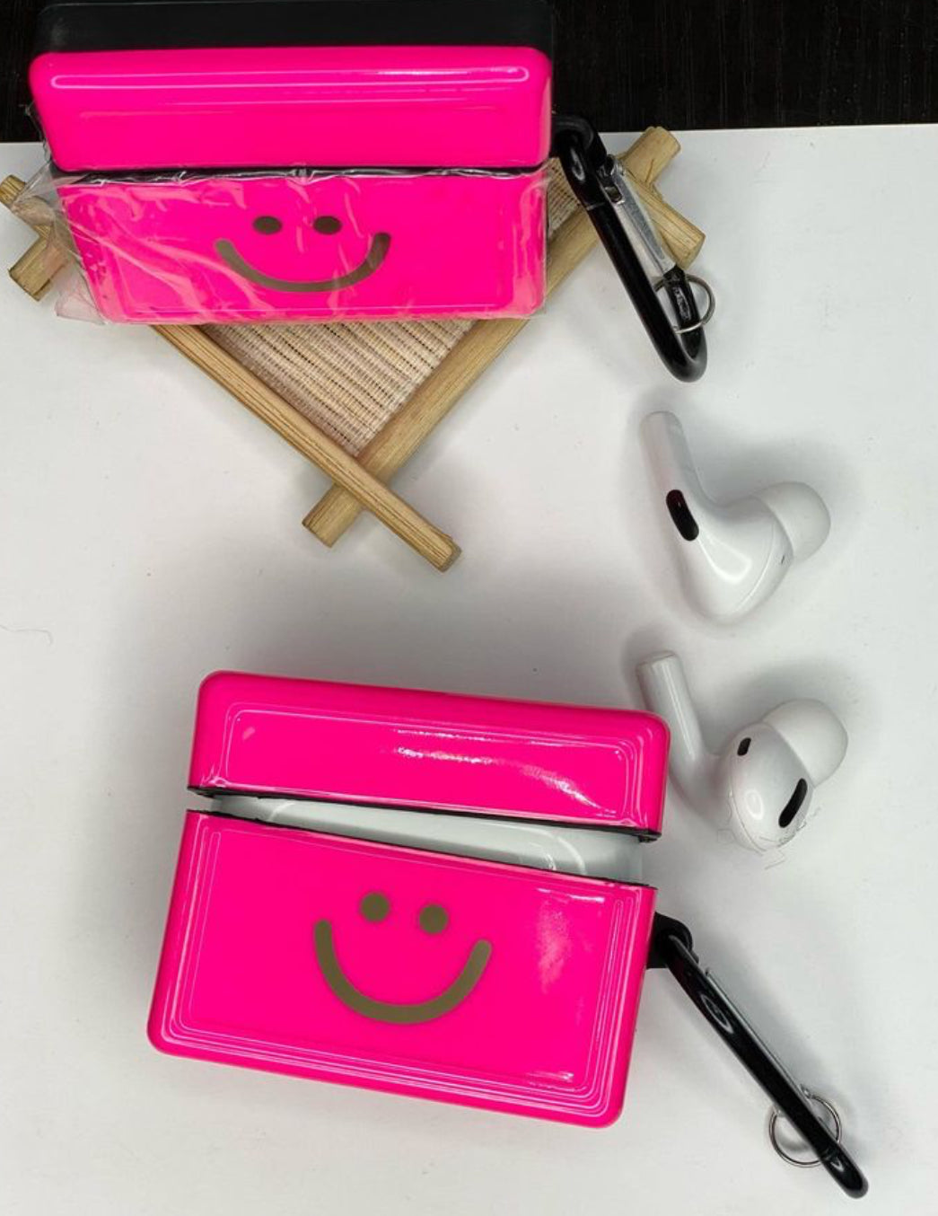 Pink Smiley Case For AirPods Pro