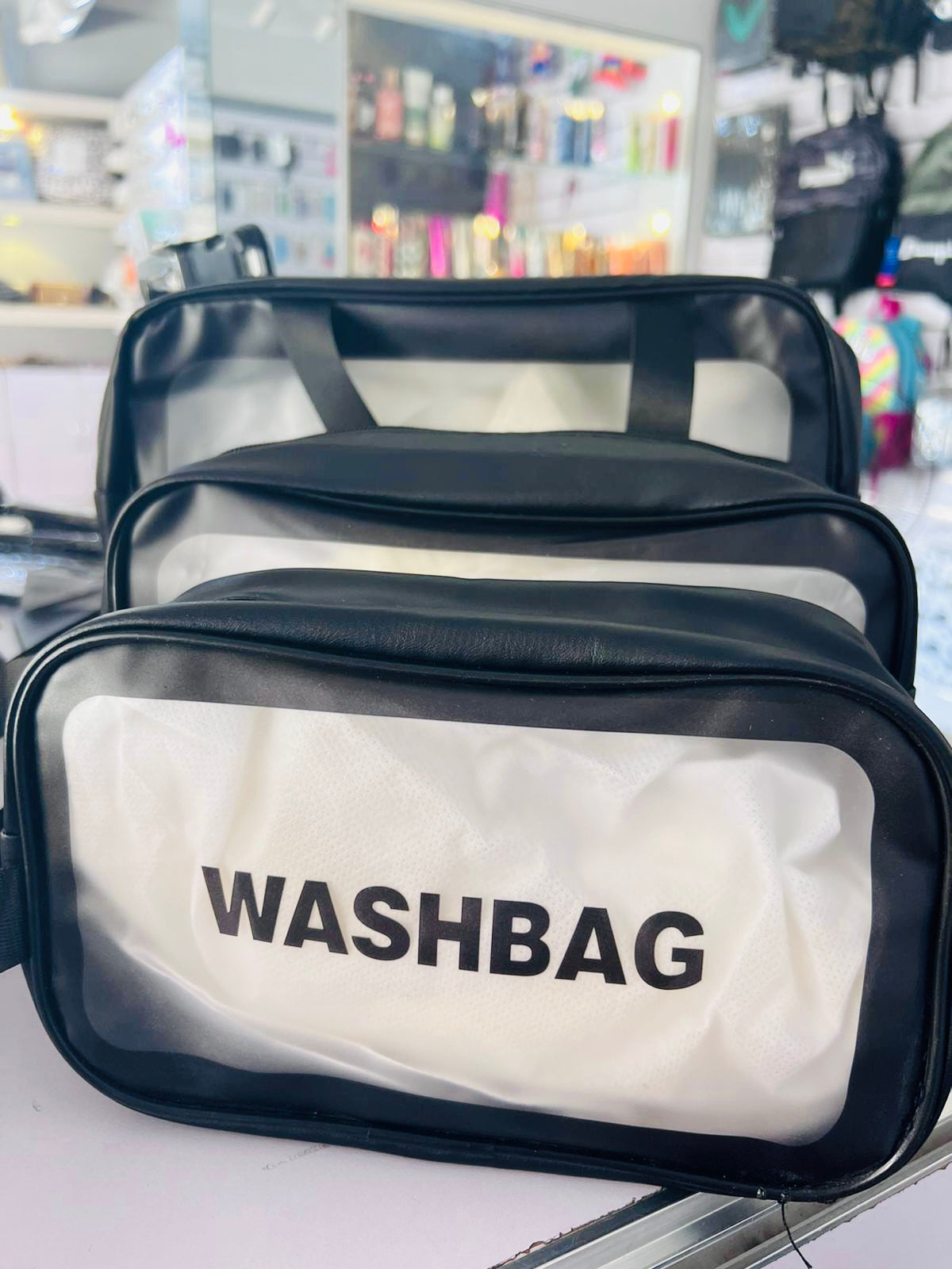 3-1 Black Portable Travel Cosmetics/wash Bag