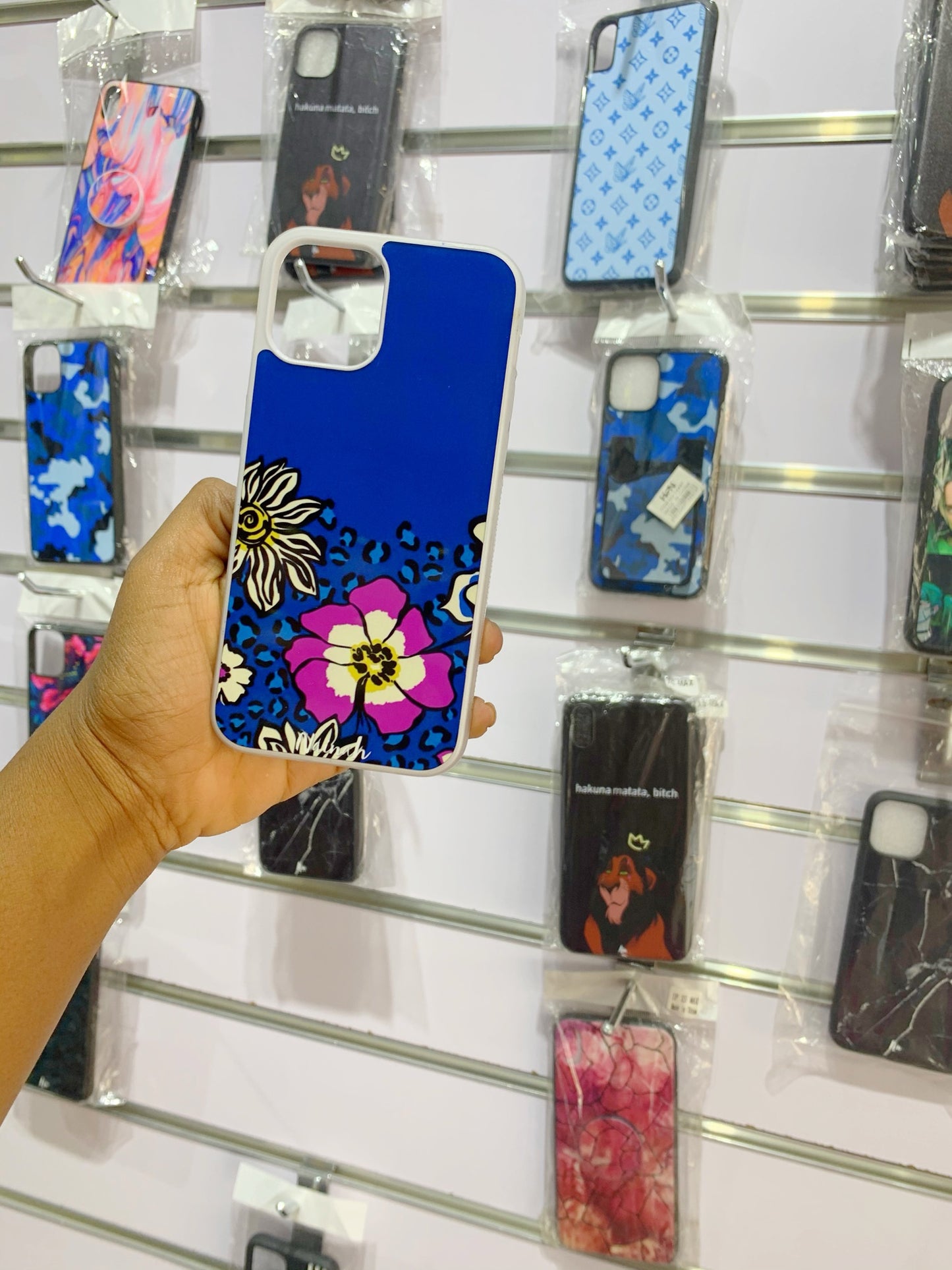 Blue floral case for iPhone 12/12pro