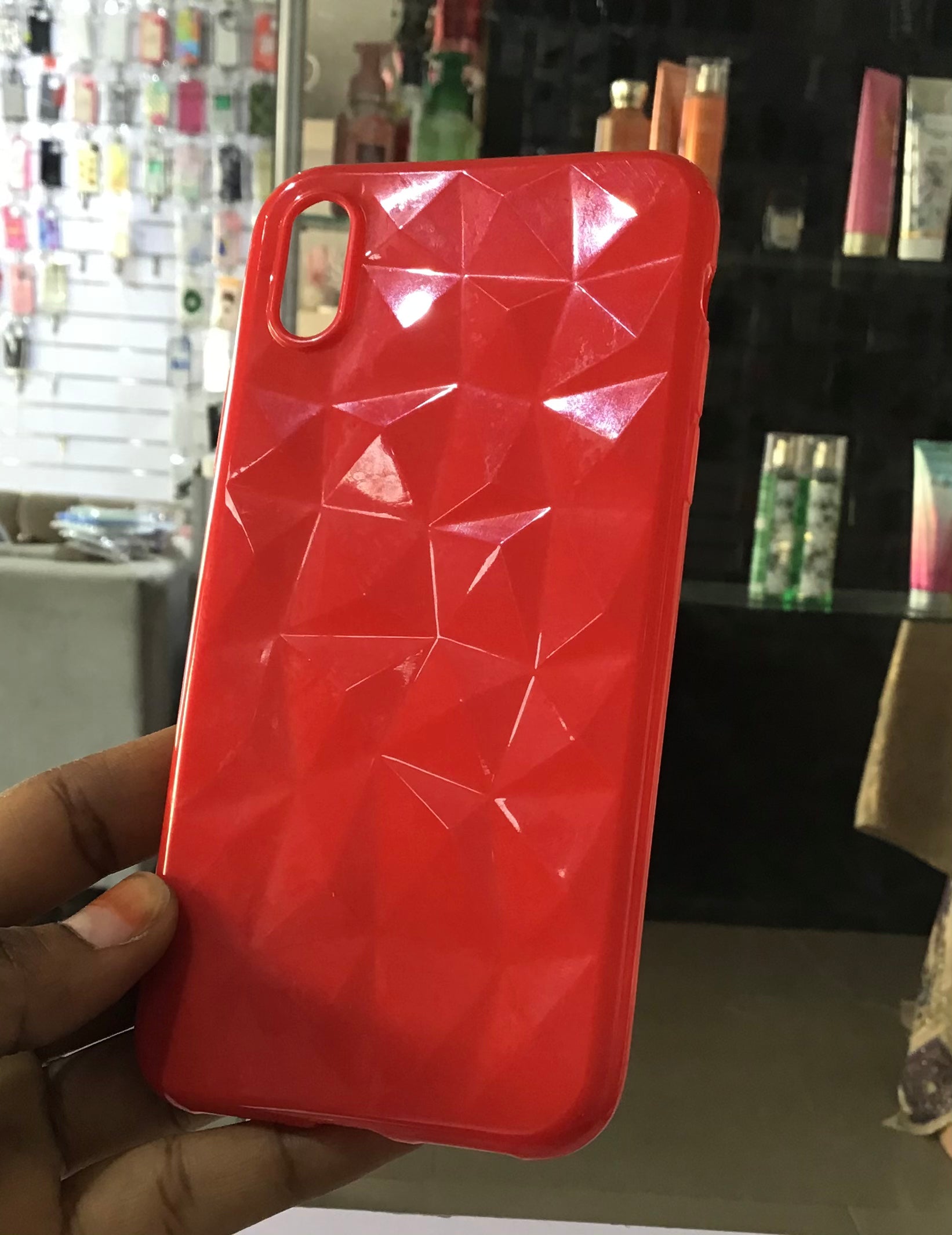 Red Soft Puff Case For iPhone XS