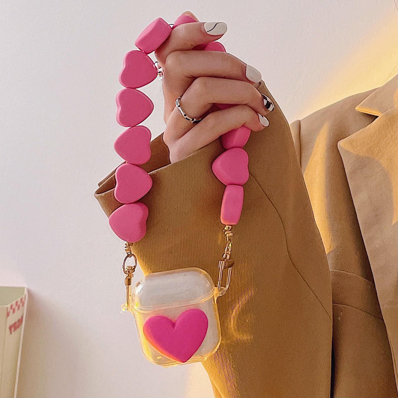 Pink Heart AirPods 1/2 Case