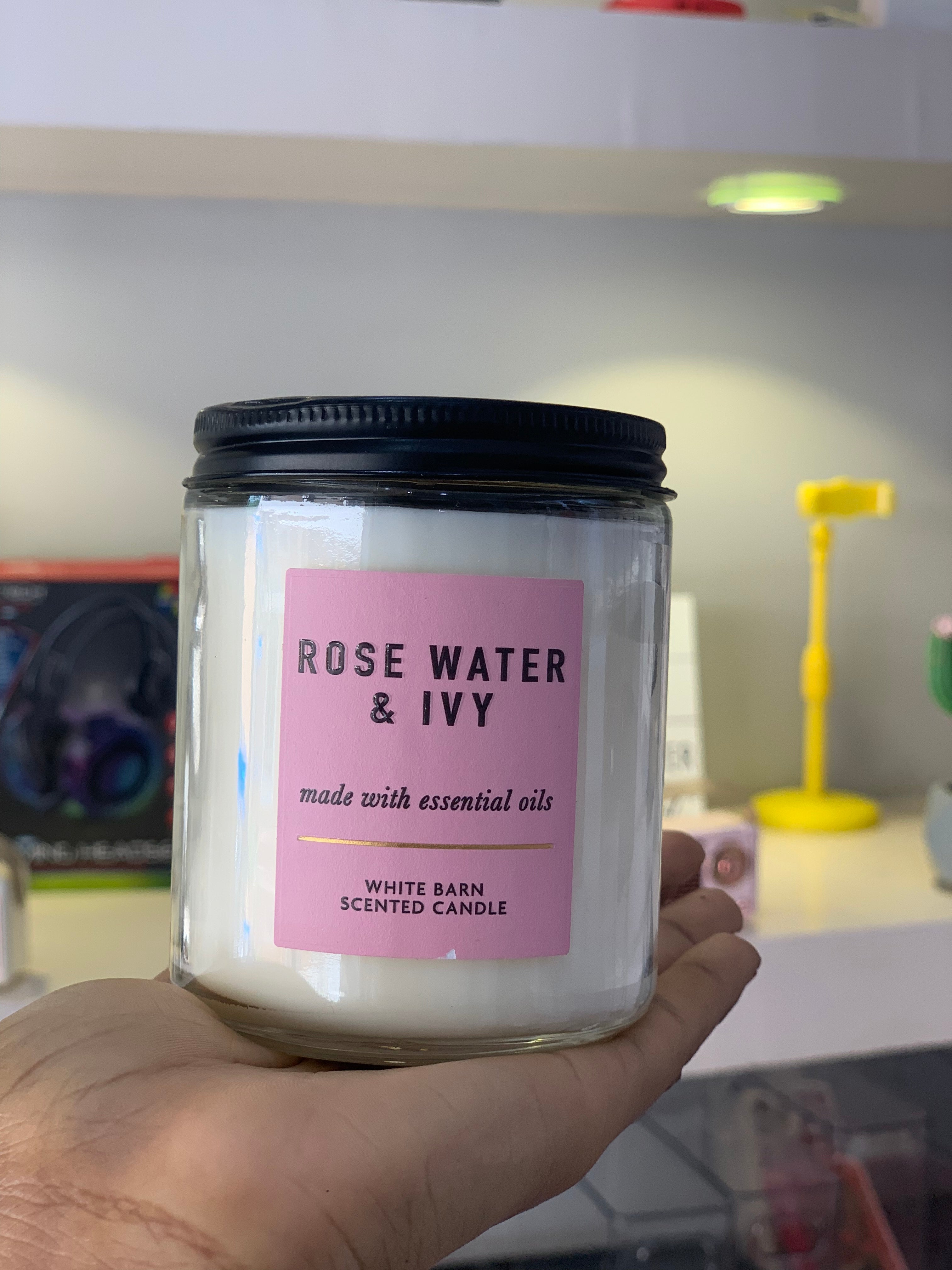 Rose Water And Ivy Scented Candle