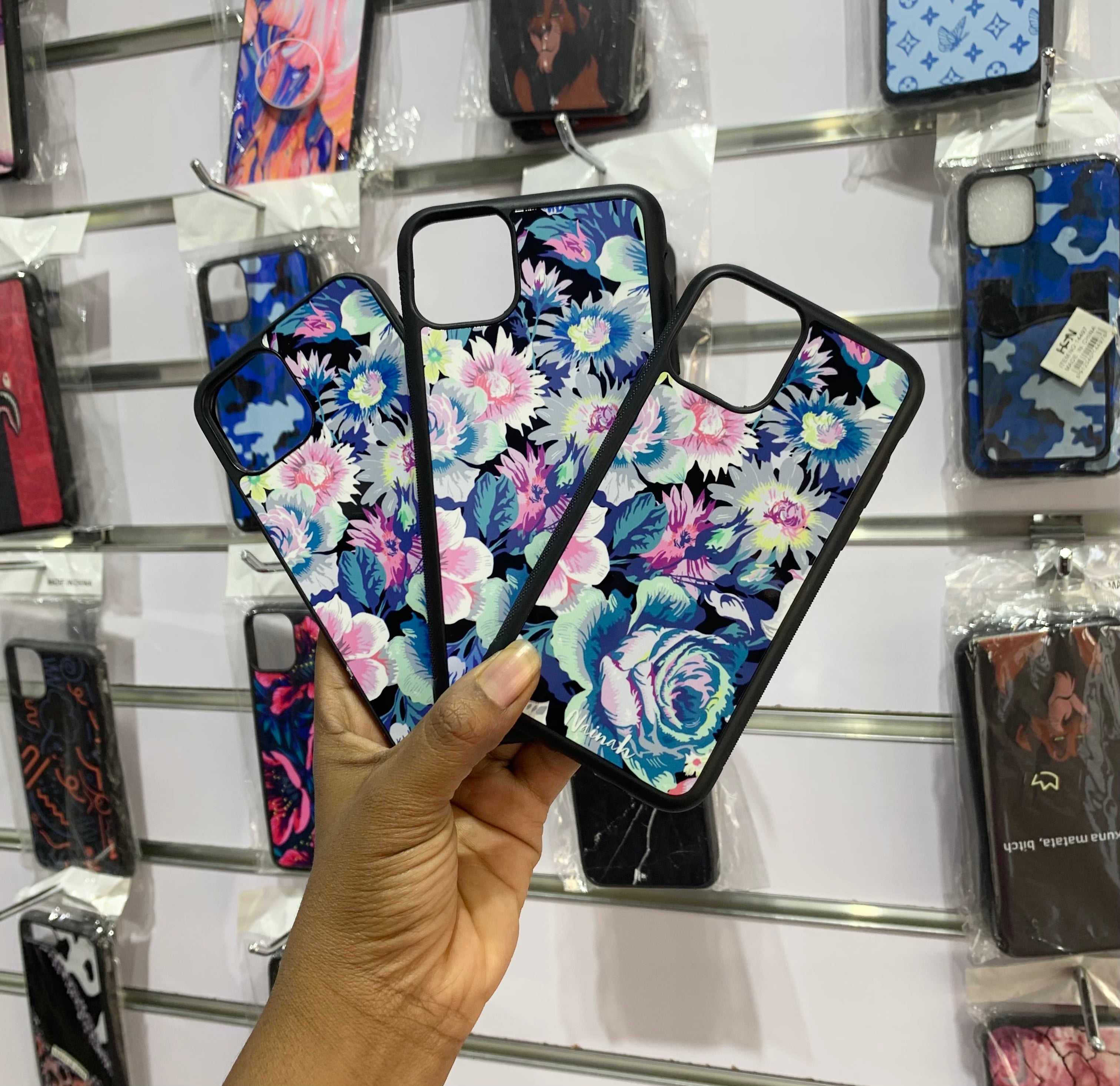 Blue Flower Case For iPhone 11 Pro