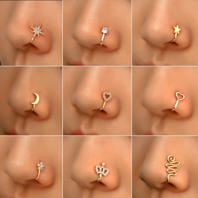 Silver Nose Ring Hook