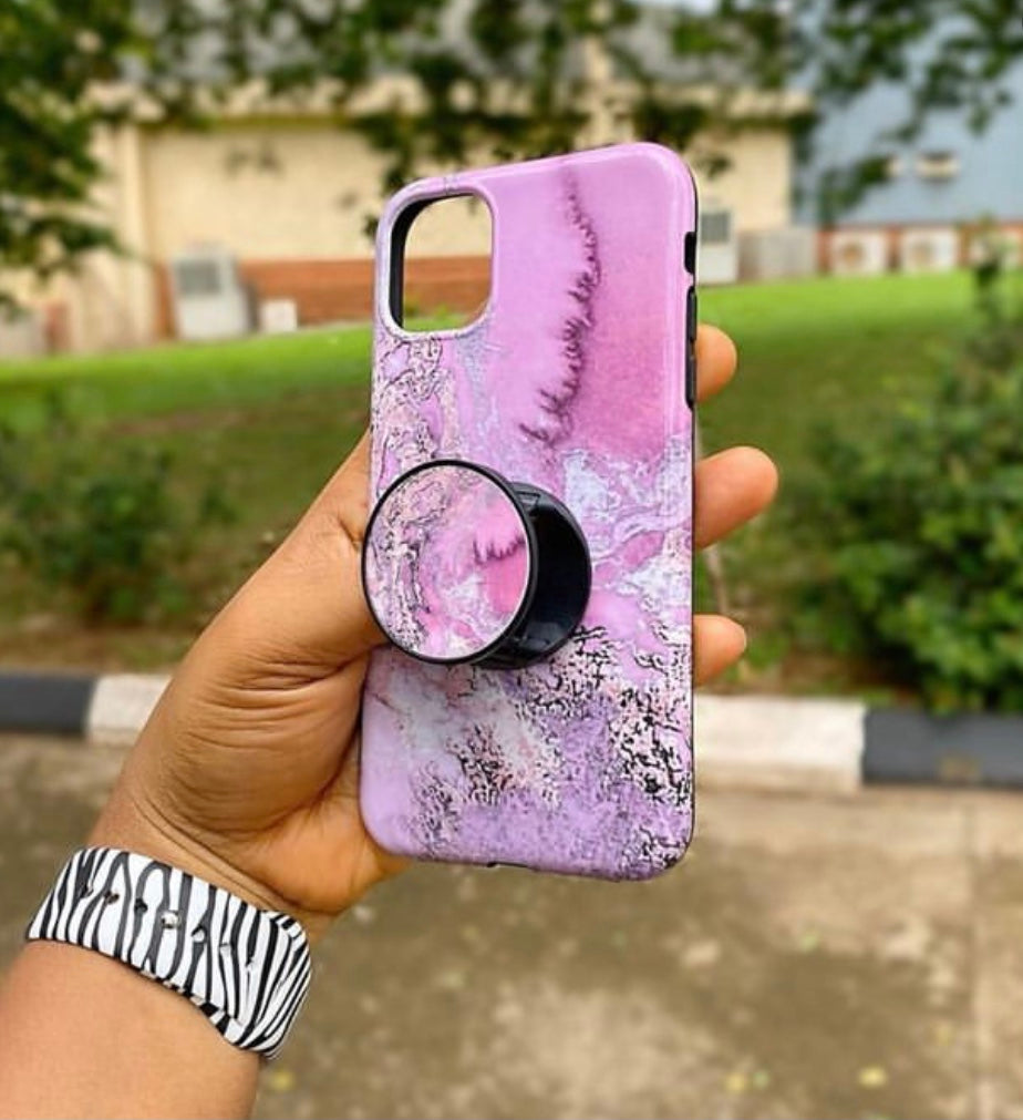Purple Marble Protective Case For iPhone 11 Pro