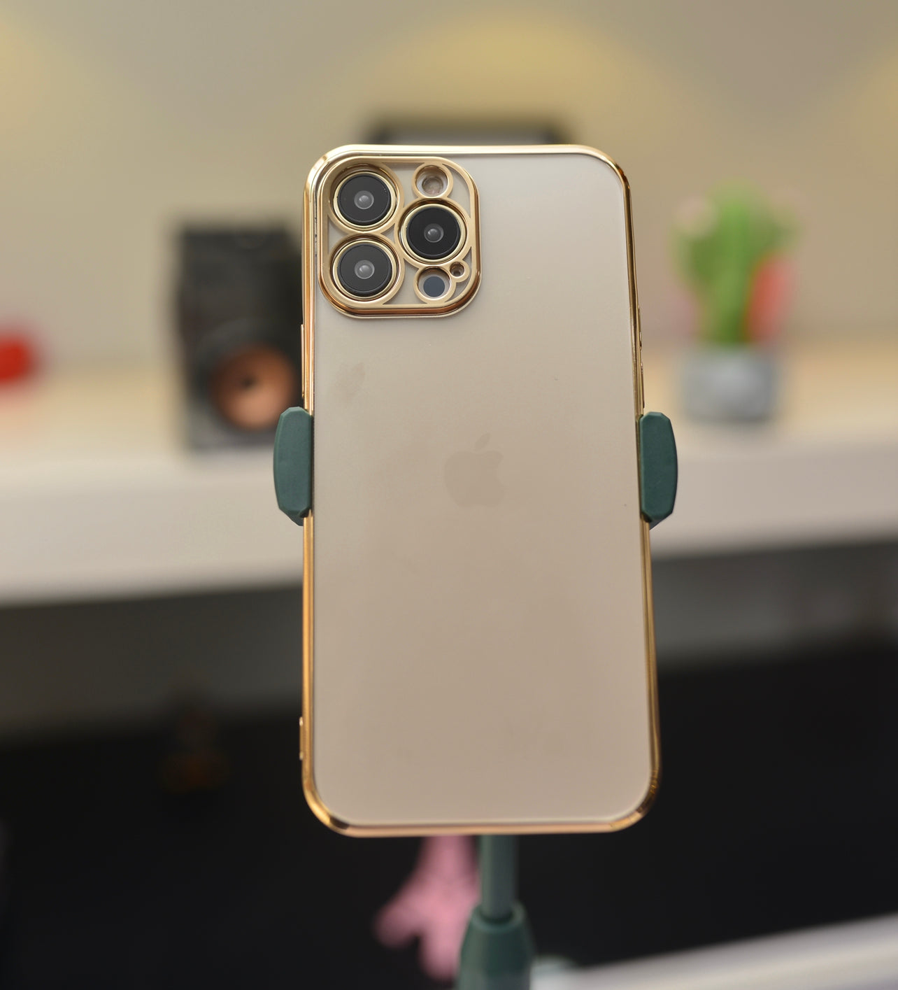 Gold Transparent Case For IPhone 13 Pro