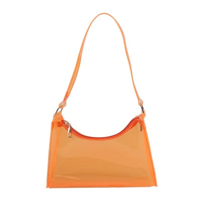 Orange Clear Transparent Shoulder Bag