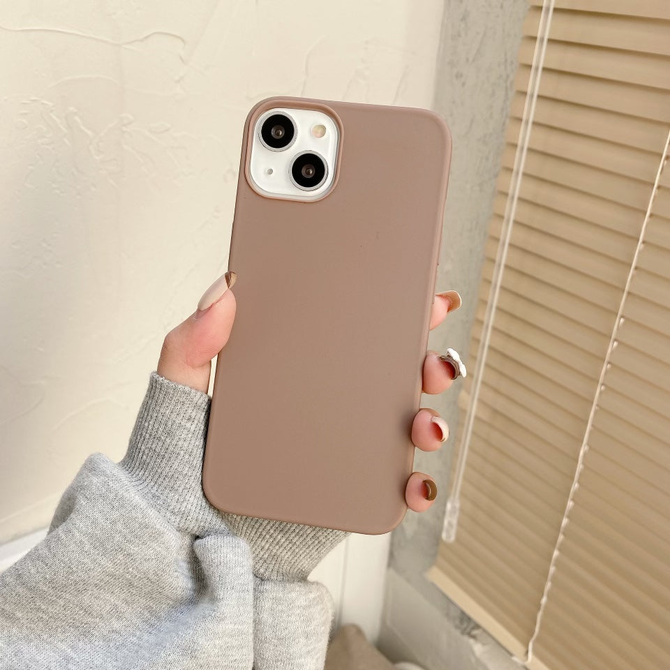 Brown Silicone Case For iPhone 14 Pro Max