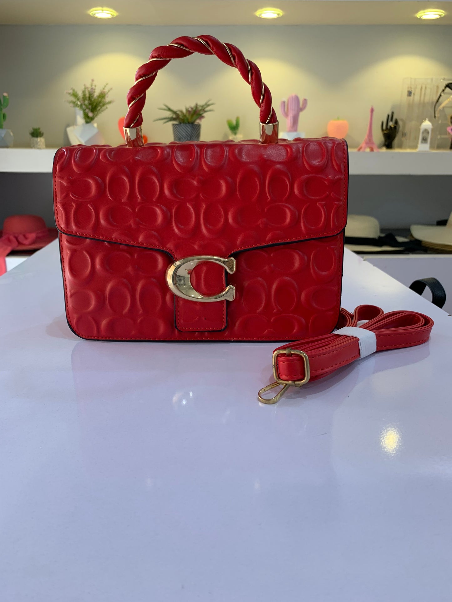 Red Exquisite Leather Handbags