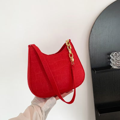 Red Suede Crossbody Bag