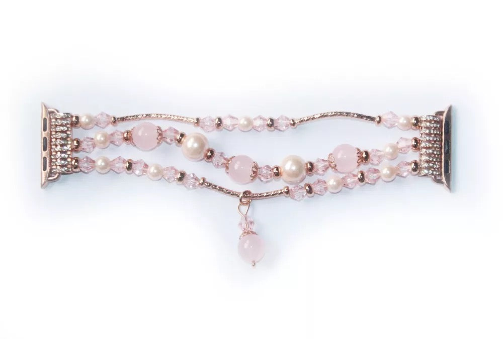 Luxury  Rose Gold Pearl Jewelry Chain Beads Bracelet