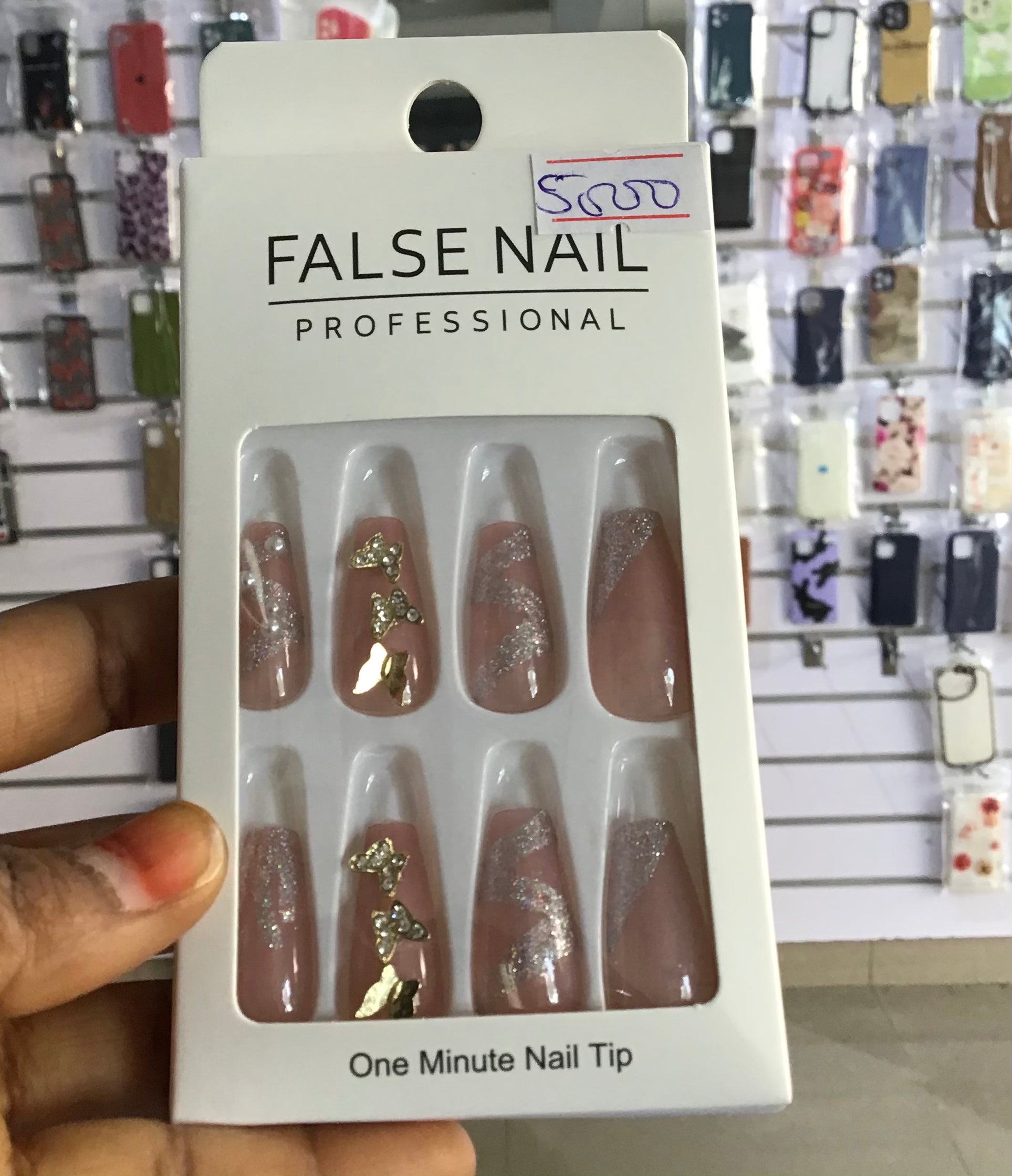 Fashion Glitter Press On  Nails