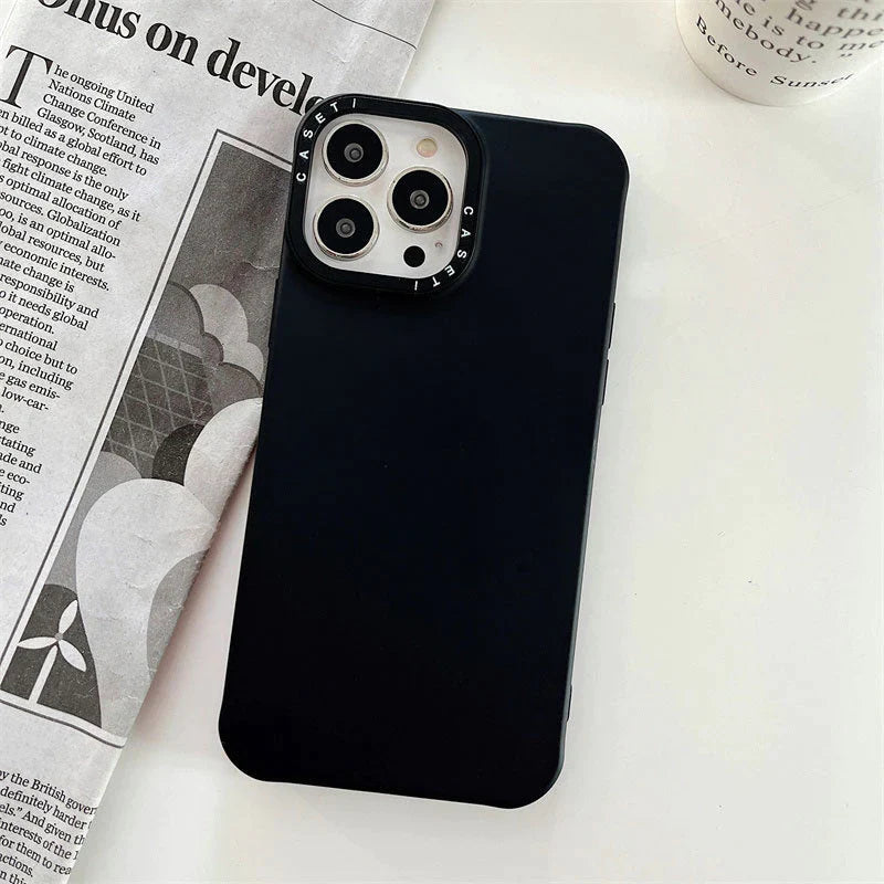 Black Silicone Case For iPhone 14 Pro
