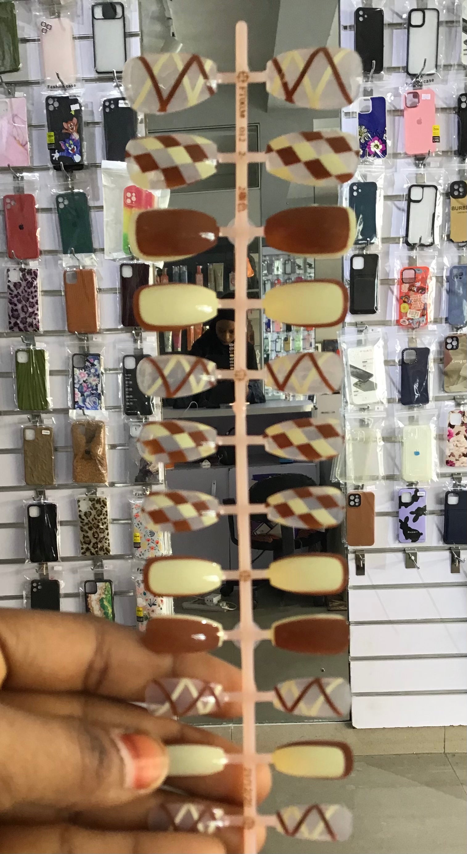Brown Designs Press On Nails