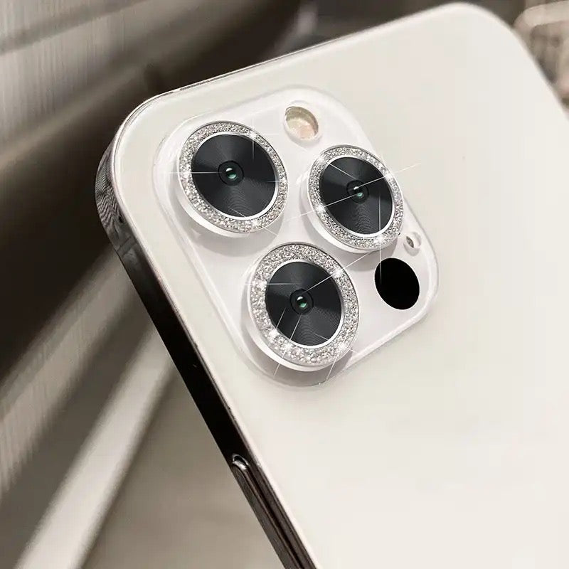 Shiny Silver Camera lens For iPhone 14 Pro/14 Pro Max